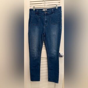 Free People Dark Blue Skinny Jeans size 31 X 28